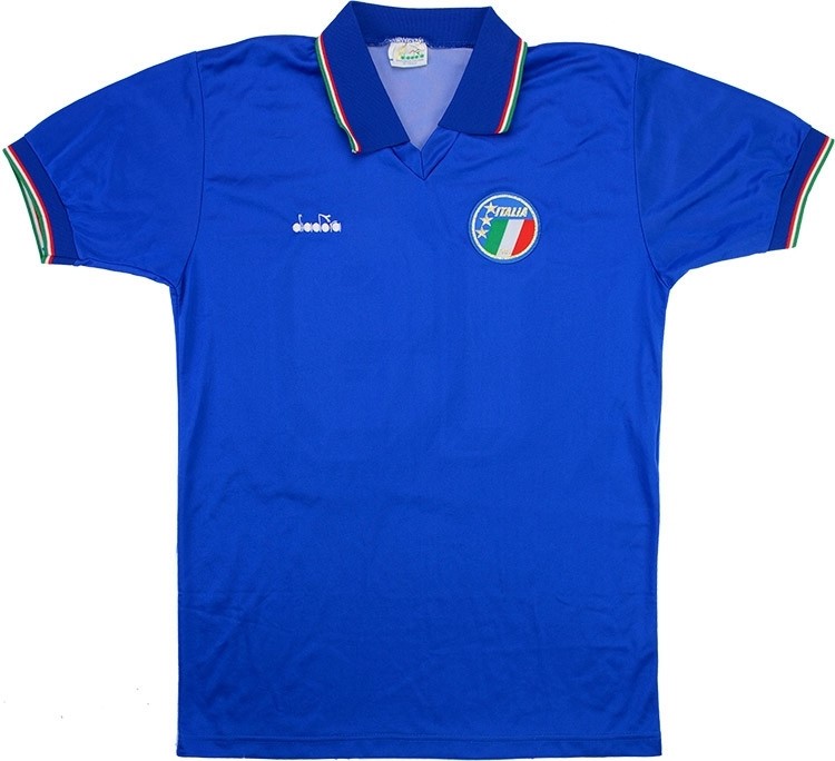 Camiseta Italia Replica Primera Ropa Retro 1990 Azul